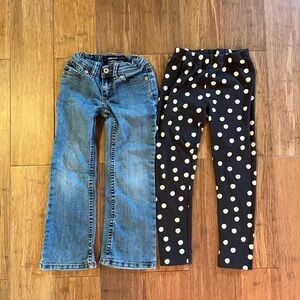 Lot of 2 Hanna Andersson cotton pants and other jeans